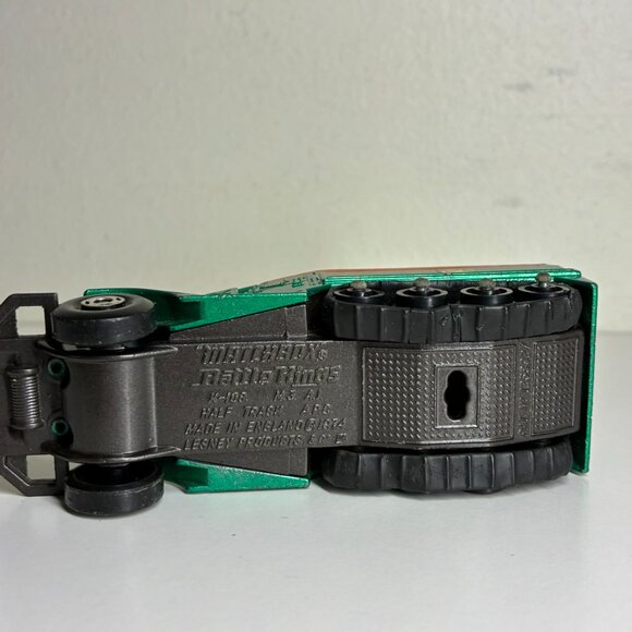 Matchbox Battle Kings A1 US Army Half Track K-108 1974 Die Cast Metallic Green - Picture 6 of 8